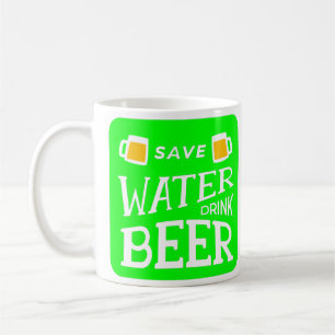 Caneca De Café piadas engraçadas salvam água bebendo cerveja