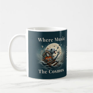 Caneca De Café Pianista Canino Celestial Música Encontra o Cosmos