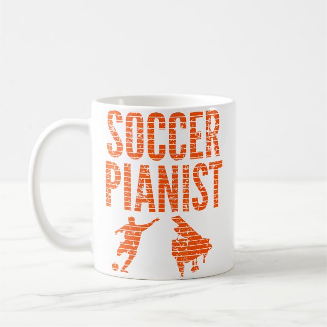 Caneca De Café Pianista de Futebol 	 Tocador de Piano Presente de (Esquerda)