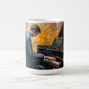 Caneca De Café Pianista - Pintura a Óleo