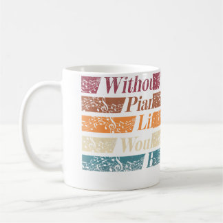 Caneca De Café Pianista Tocador de Piano Teclado Sem Piano