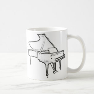 Caneca De Café Piano de cauda "desenho "