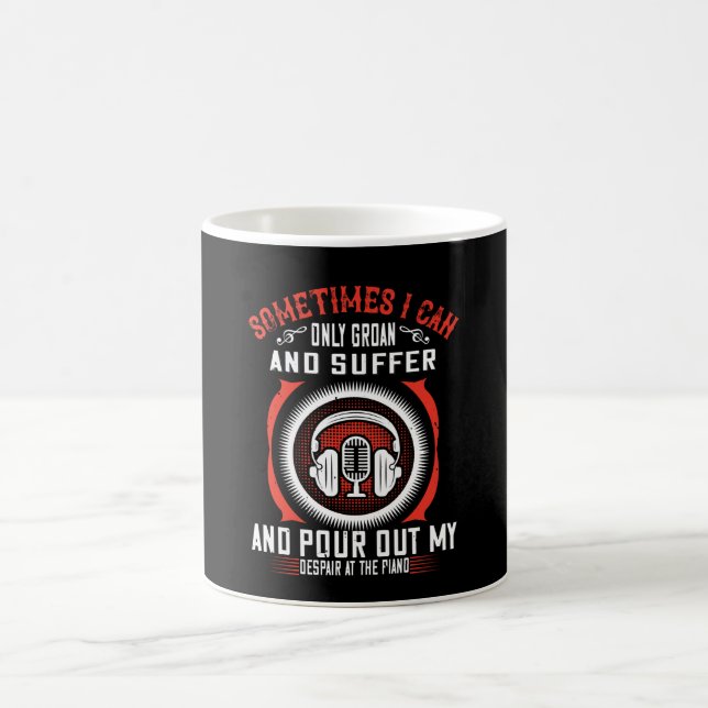 Caneca De Café Piano - Derrame Minha Desesperança Ao Piano (Centro)