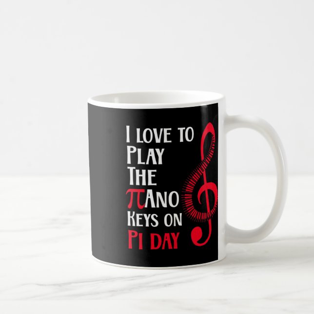 Caneca De Café Piano Feliz E Engraçado No Dia Do Pi (Direita)