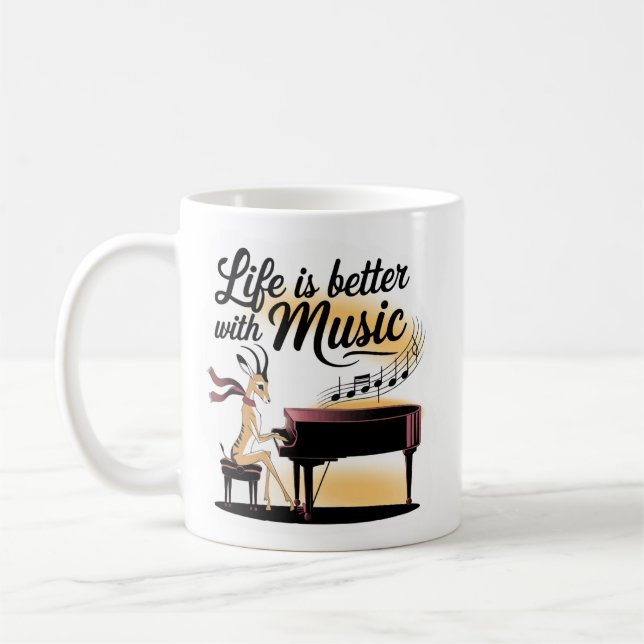 Caneca De Café piano gazelle (Esquerda)