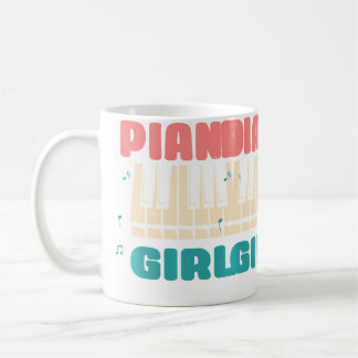 Caneca De Café Piano Girl Piano Player Jazz Instrument Music Funn