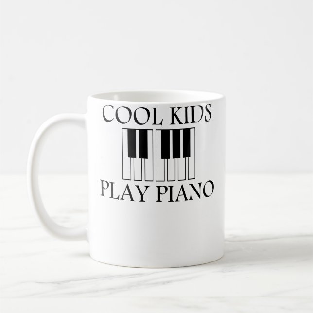 Caneca De Café Piano 	 Men Women And Kids Styles (Esquerda)