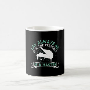 Caneca De Café Piano - Se Na Presença De Um Mestre