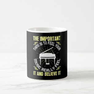 Caneca De Café Piano - Sinta E Acredite Na Música