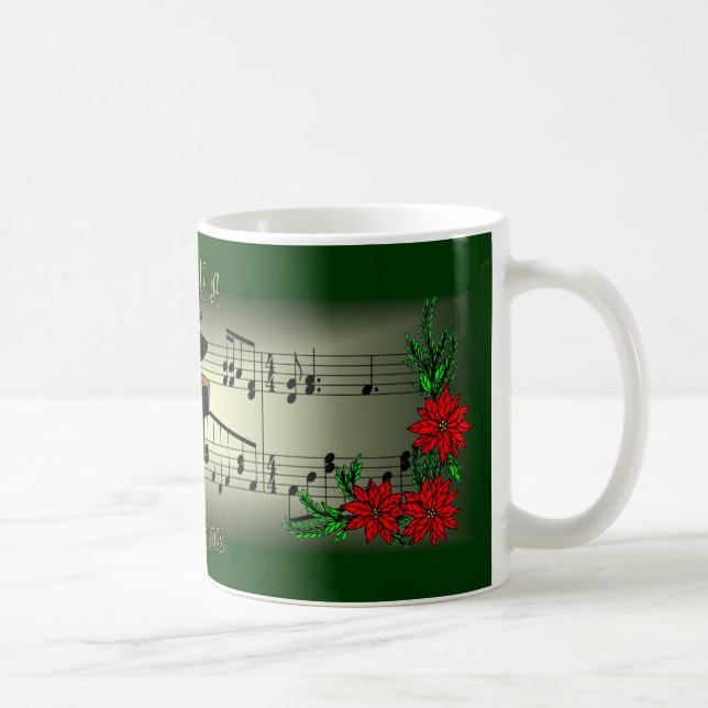 Caneca De Café Piano: "Tenha Um Natal Feliz" (Direita)