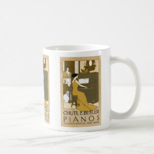 Caneca De Café Pianos da rampa e do mordomo