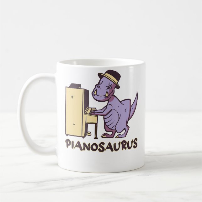 Caneca De Café Pianosaurus Piano (Esquerda)