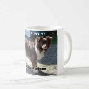 Caneca De Café PIC vermelho de w do amor do pastor australiano