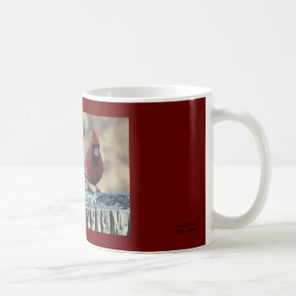 Caneca De Café Pica-Pau de Belém Vermelho com Cardeal Vermelho