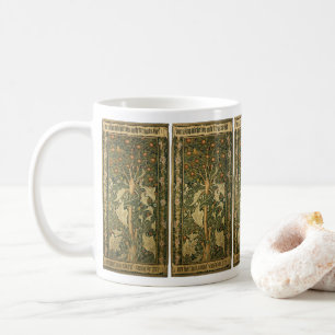 Caneca De Café Pica-pau de William Morris, Vintage Textile Art