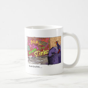 Caneca De Café Pichação de Gambá Presentes de Desenho Animado Div