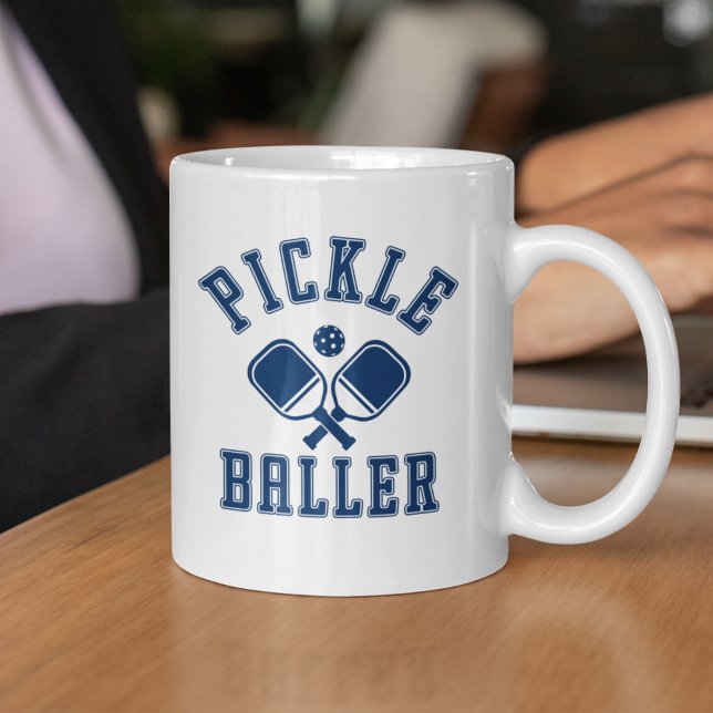 Caneca De Café Pickle Baller Funny Pickleball (Criador carregado)