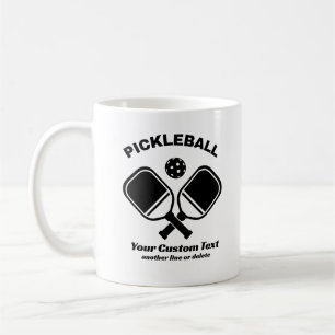 Caneca De Café Pickleball Club Pickleball Paddle & Ball Personali