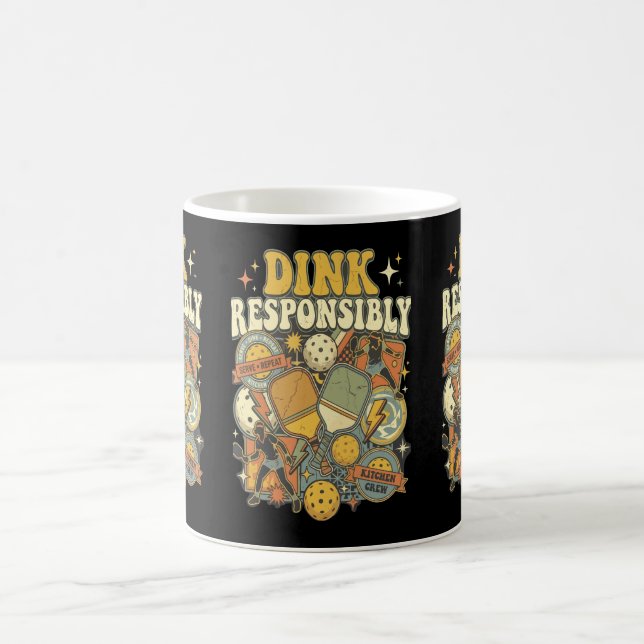 Caneca De Café Pickleball Dink Responsibly Paddle Player (Centro)