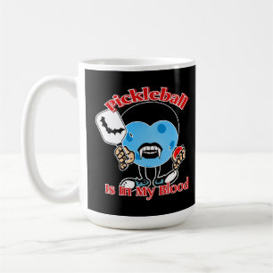 Caneca De Café Pickleball Está No Meu Sangue Vampiro Bola Azul