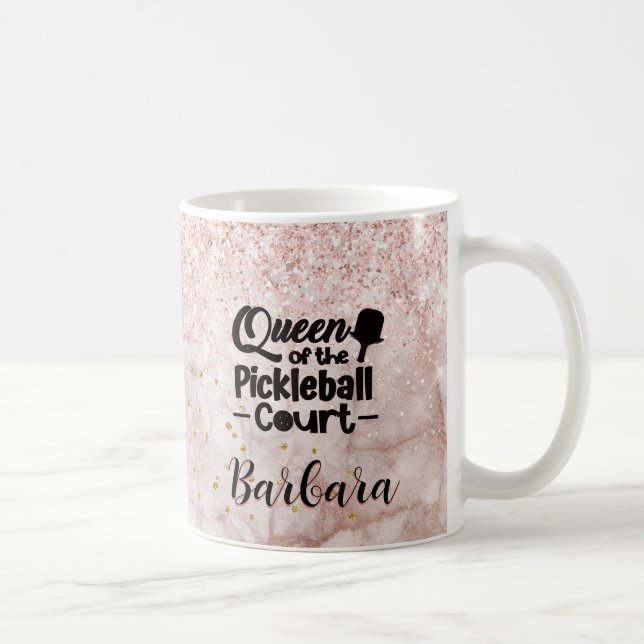 Caneca De Café PIckleball Gal Queen da Corte (Direita)