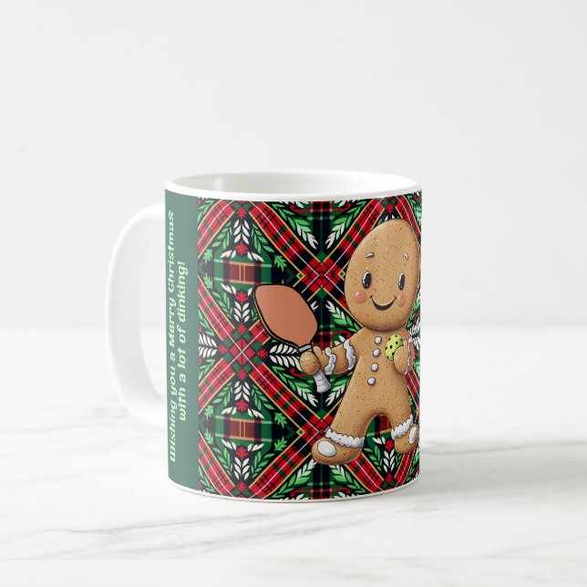 Caneca De Café Pickleball 🎄 Gingerpão Dink (Frente Esquerda)