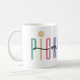 Caneca De Café Pickleball Mãe Colorida