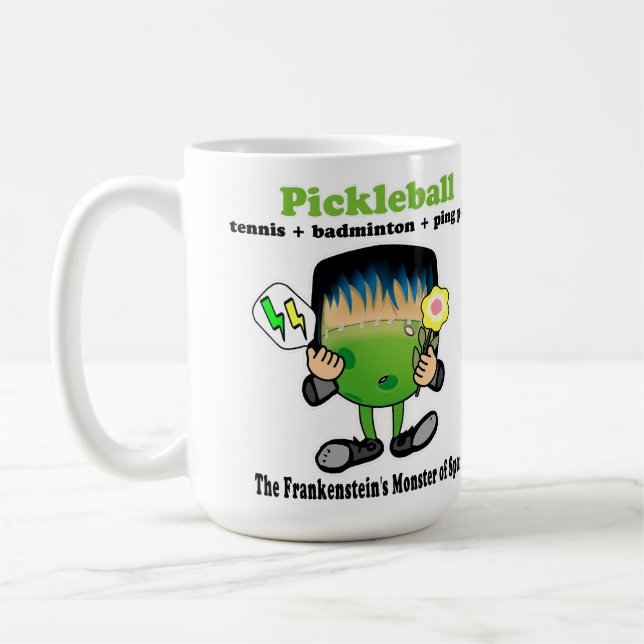 Caneca De Café Pickleball - Monstro dos Esportes do Frankenstein (Esquerda)