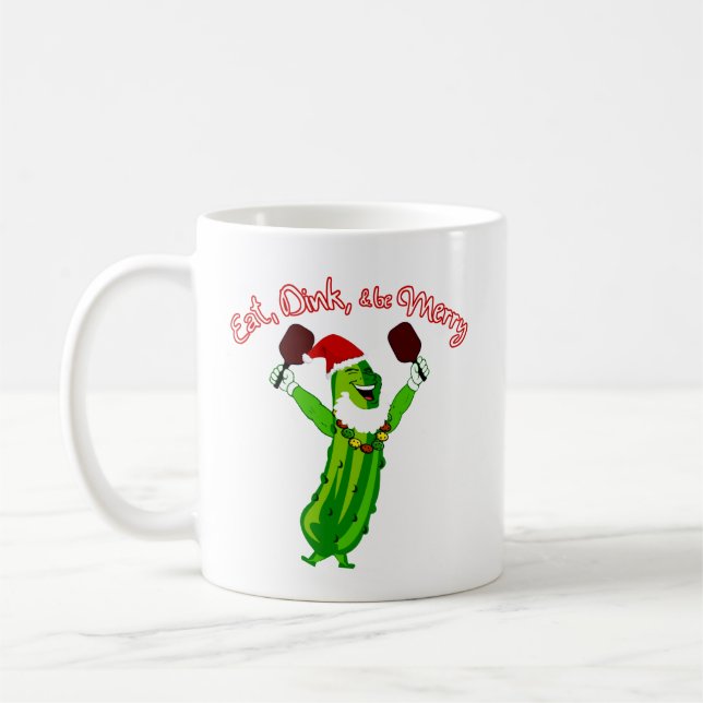 Caneca De Café Pickleball Noel Hat (Esquerda)