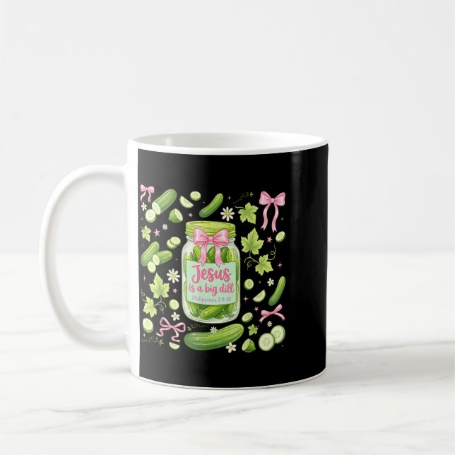 Caneca De Café Picles Cristãos Engraçados E Humor Da Fé De Jesus (Esquerda)