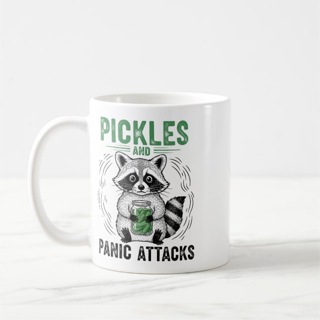 Caneca De Café Picles E Ataques De Pânico Saúde Mental Retro Racc (Esquerda)