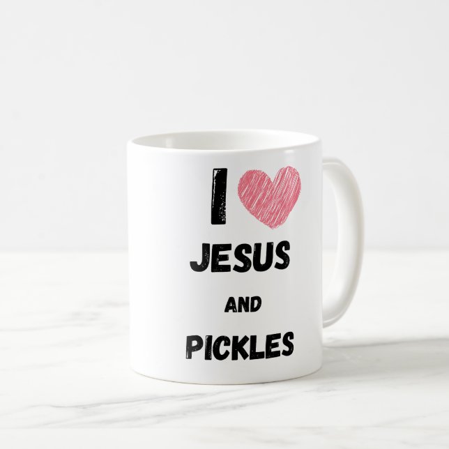 Caneca De Café Picles e Jesus Religiosos (Frente Esquerda)