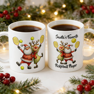 Caneca De Café Picles engraçados de natal de pickleball