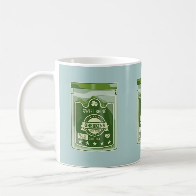 Caneca De Café Picles Gherkins Jar Pop Art (Esquerda)