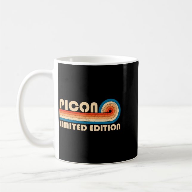 Caneca De Café Picon Retro 70s 80s Pôr do Sol E Performance (Esquerda)