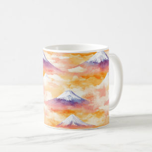 Caneca De Café Picos do Pôr do Sol – Paisagem de Sonho da Montanh