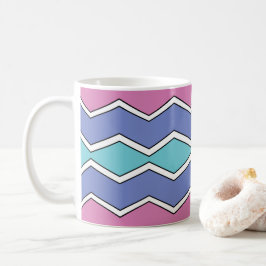 Caneca De Café Picos vibrantes ZigZag