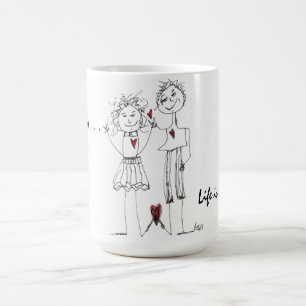 Caneca De Café Picote engraçado e bonito Figura Pessoas