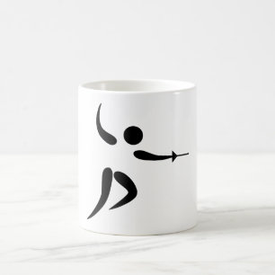 Caneca De Café Pictograma de cerco competitivo e olímpico