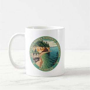 Caneca De Café Picture Rocks National Shoreline Michigan