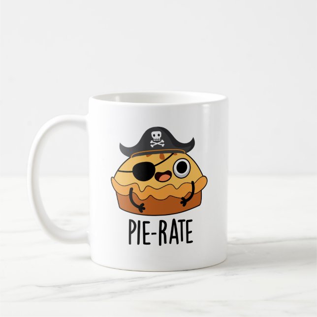 Caneca De Café Pie Pie Pun Engraçado Pirata (Esquerda)