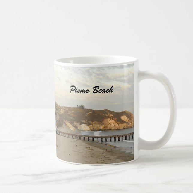 Caneca De Café Pier in Pismo Beach California Viagem Photo (Direita)