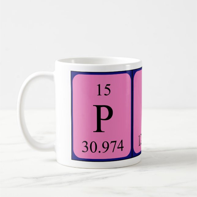 Caneca De Café Pier periodicamente mesa name mug (Esquerda)