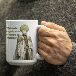 Caneca De Café Piercing de orelha Royal Anime Guy