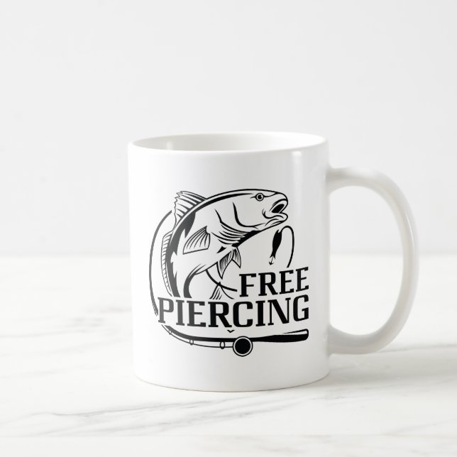 Caneca De Café Piercing Grátis (Direita)