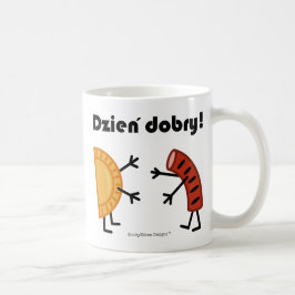 Caneca De Café Pierogi & Kielbasa - customizáveis