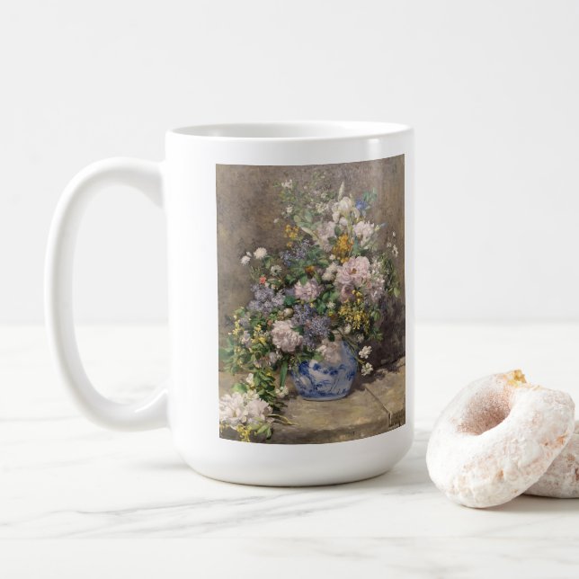 Caneca De Café Pierre-Auguste Renoir Buquê de Primavera     (Com Donut)