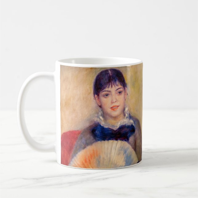 Caneca De Café Pierre-Auguste Renoir - Garota com ventilador (Esquerda)