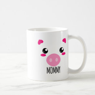 Caneca De Café Pig Face Kawaii Halloween Costume Para Mamãe Engra