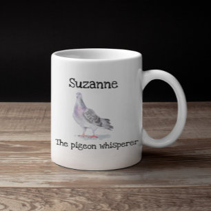 Caneca De Café Pigeon Whisperer Name Personalised Bird